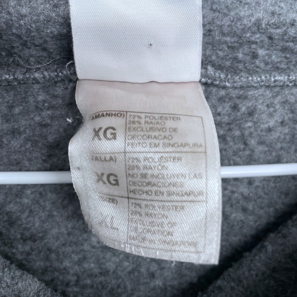 Y2K 2000s Warner‎ Bros Studios Looney Tunes Embroidered Fleece Hoodie XL Gray - Picture 5 of 6